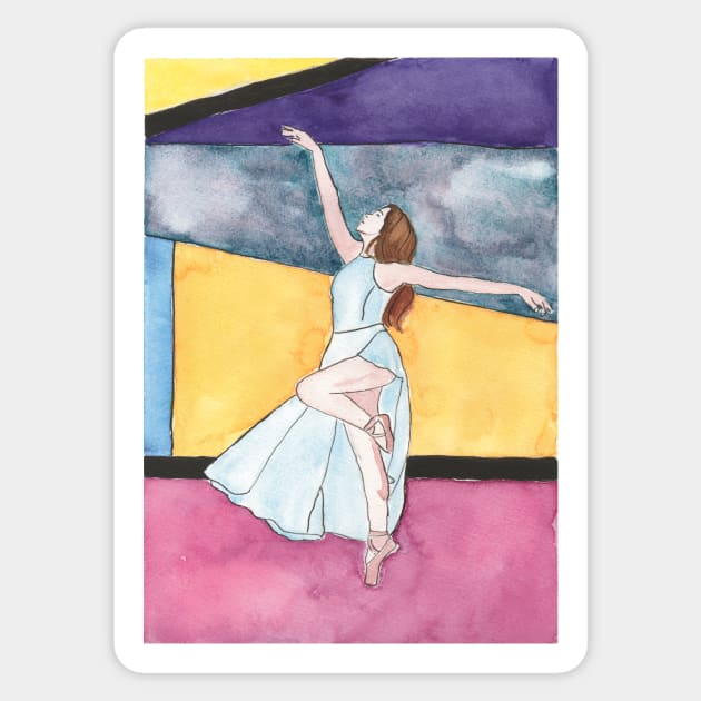 Ballet Dancer Sticker by Colzo Art